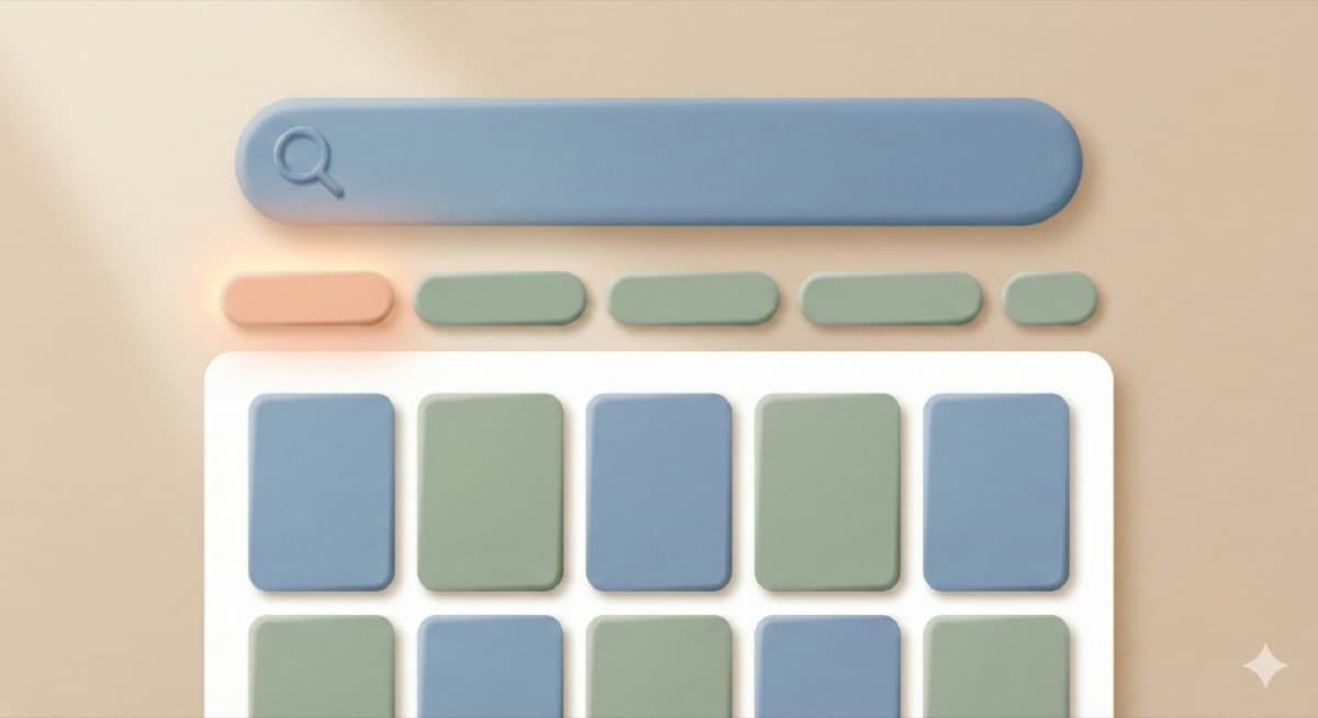 検索とフィルタ (Search & Filter)