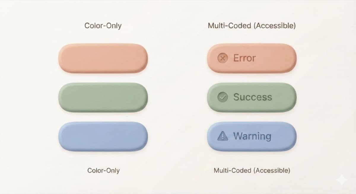 色だけに頼らない表現 (Color Independence)